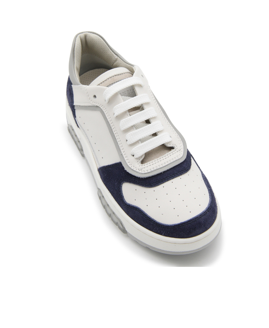 Brunello Cucinelli Logo-patch Lace-up Sneakers In White