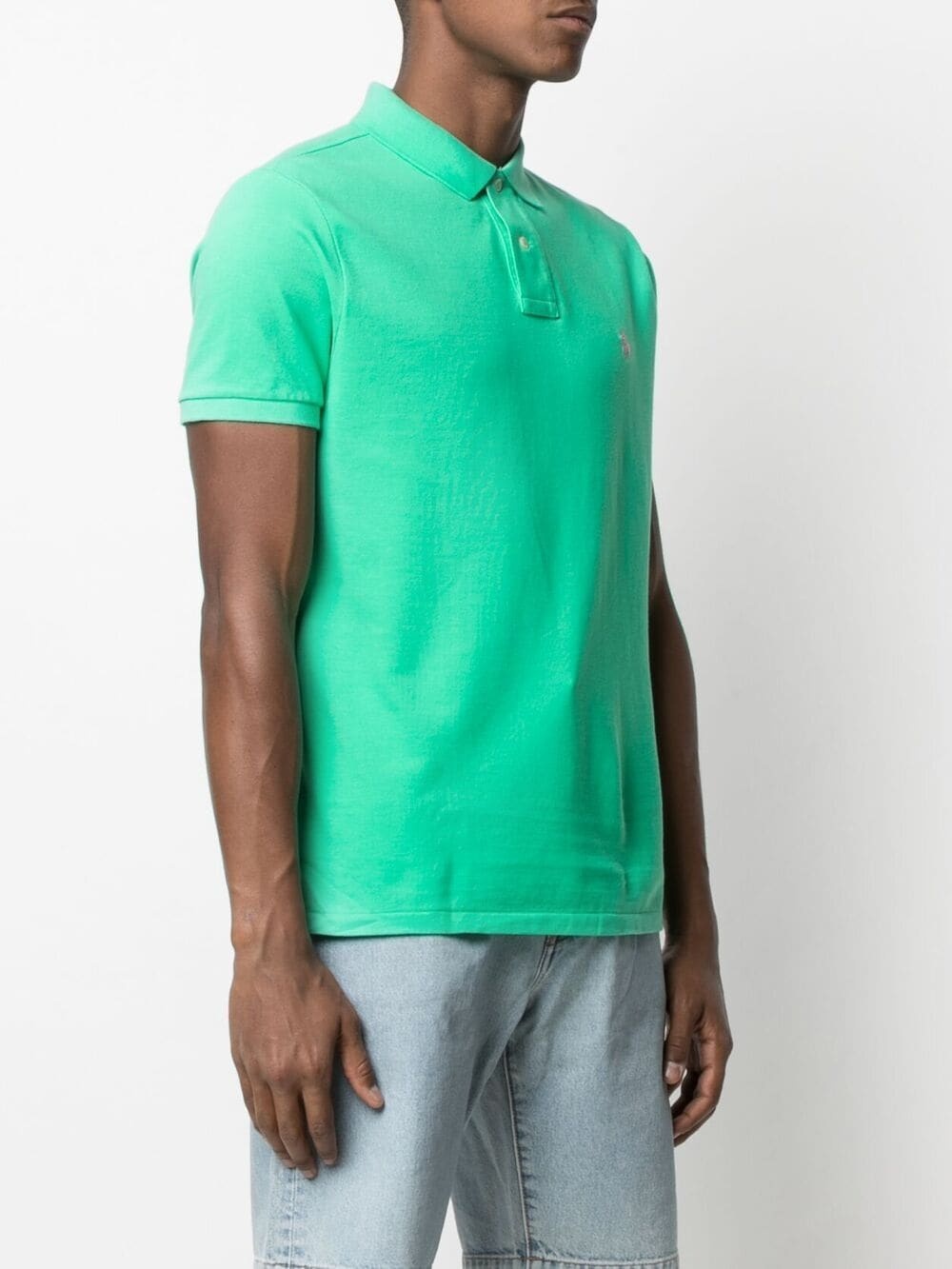 Polo Ralph Lauren Embroidered-logo Piqué Polo Shirt In Green