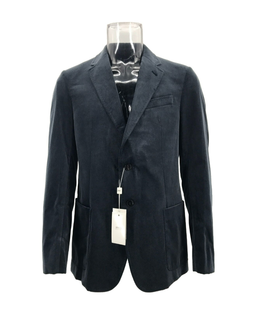 Armani Collezioni Long Sleeved Suit Jacket In Black