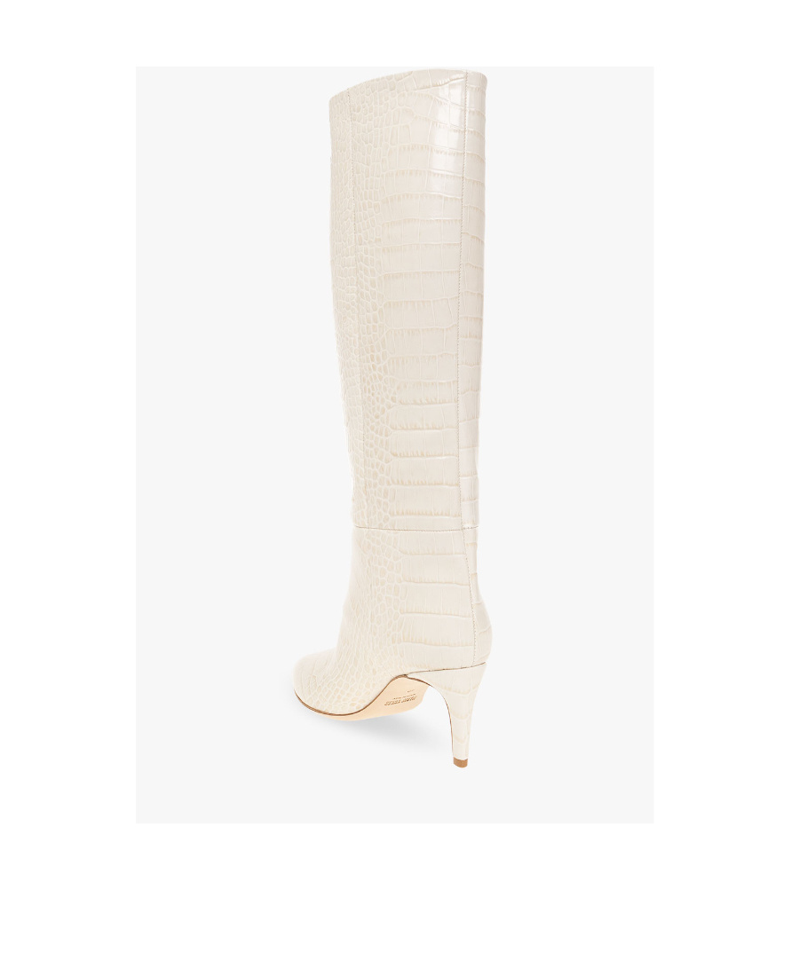 Shop Paris Texas Pointed High-heeled Boots In White