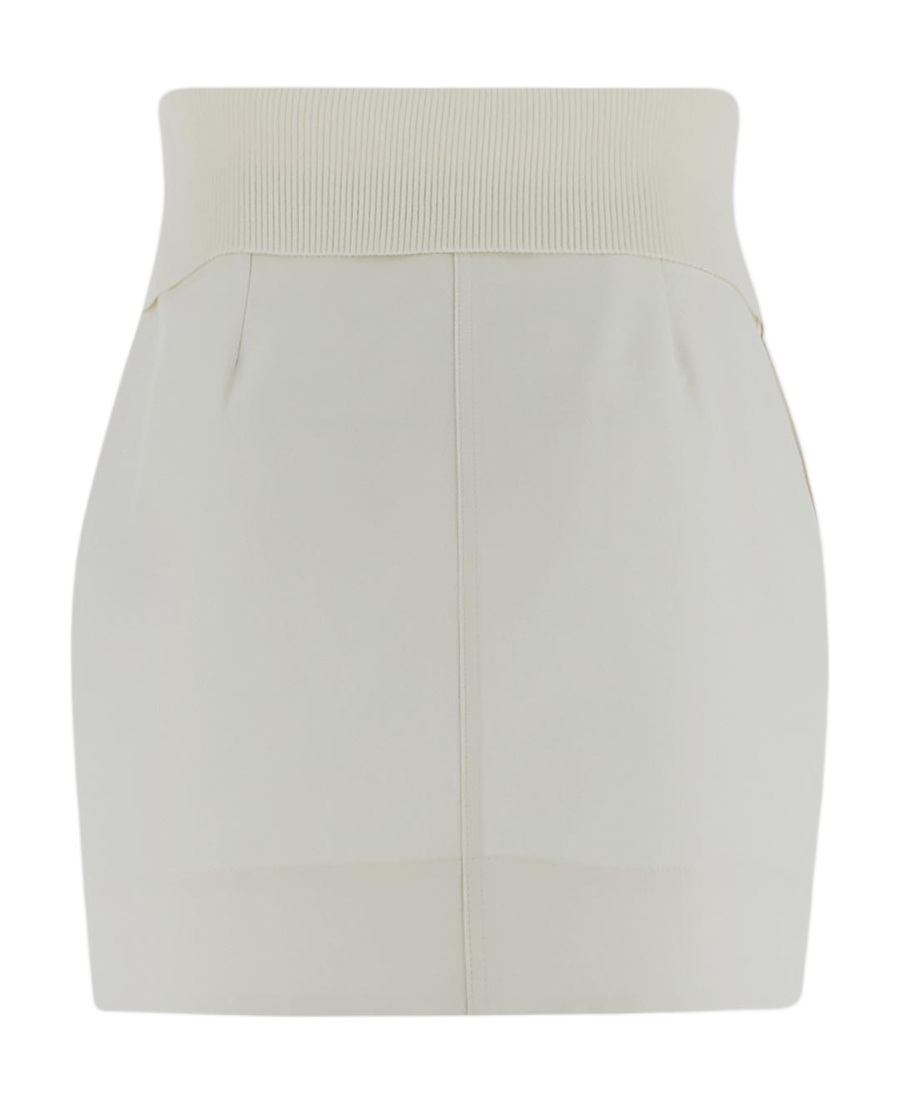 Stella Mccartney Fold-over Miniskirt In Gray