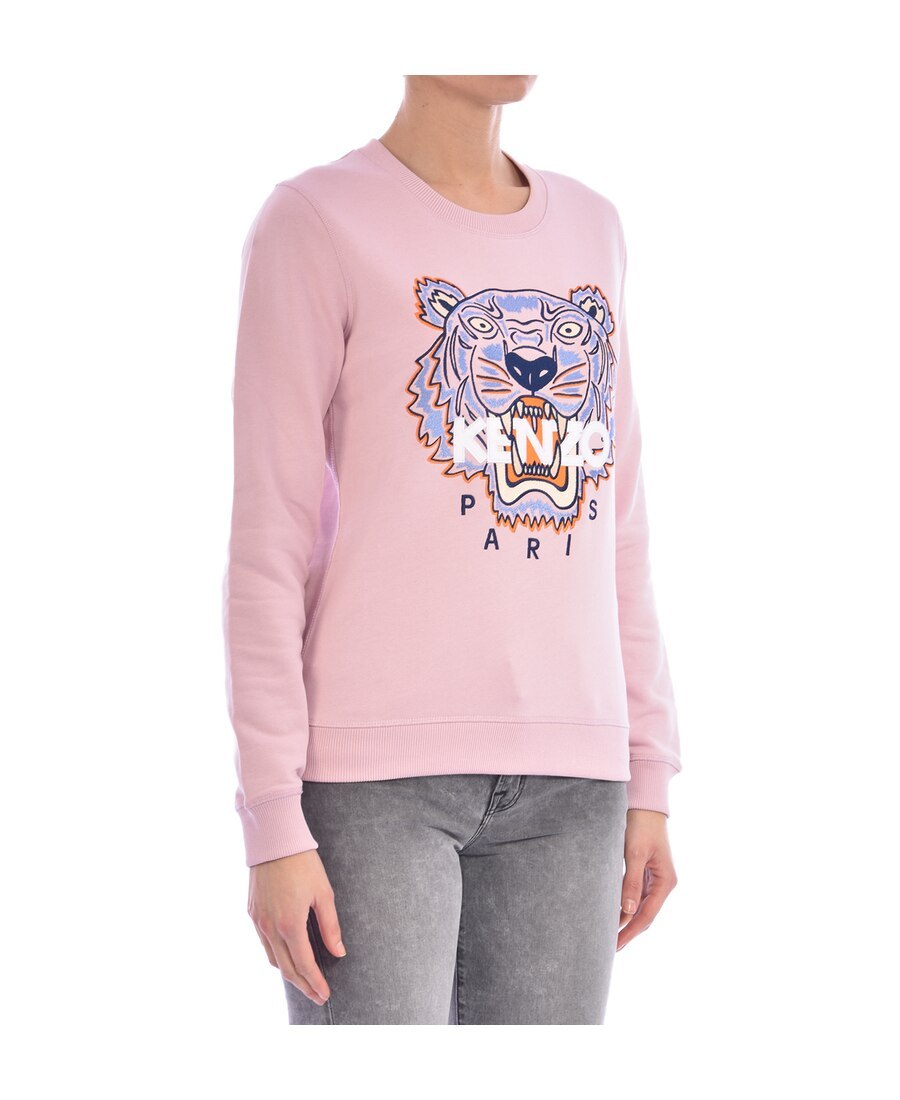 Kenzo Tiger Pattern Sweater In Pink
