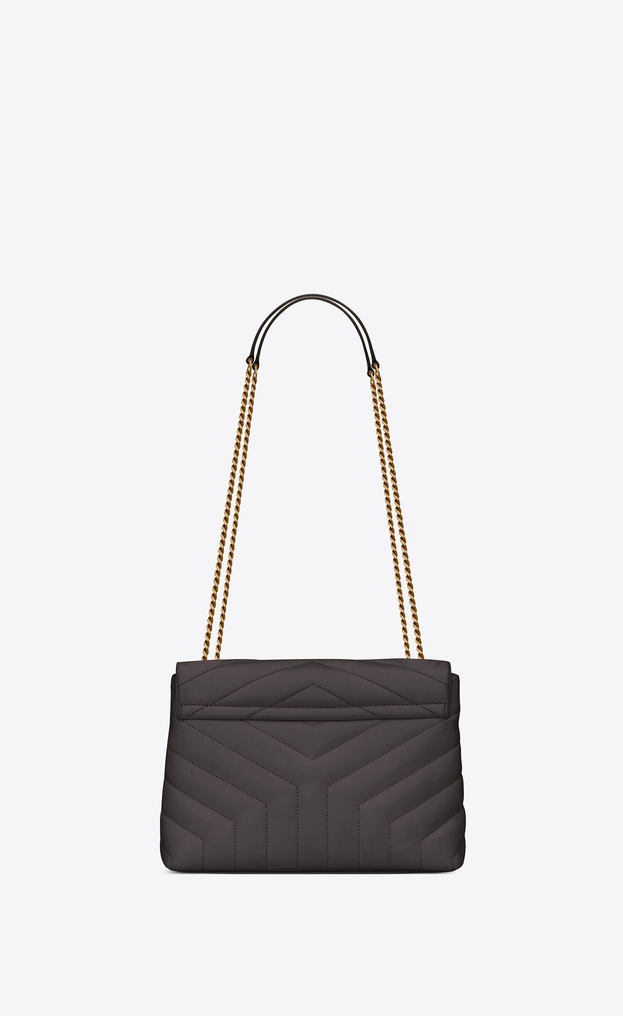 Saint Laurent Loulou Matelassé Small Shoulder Bag In Gray