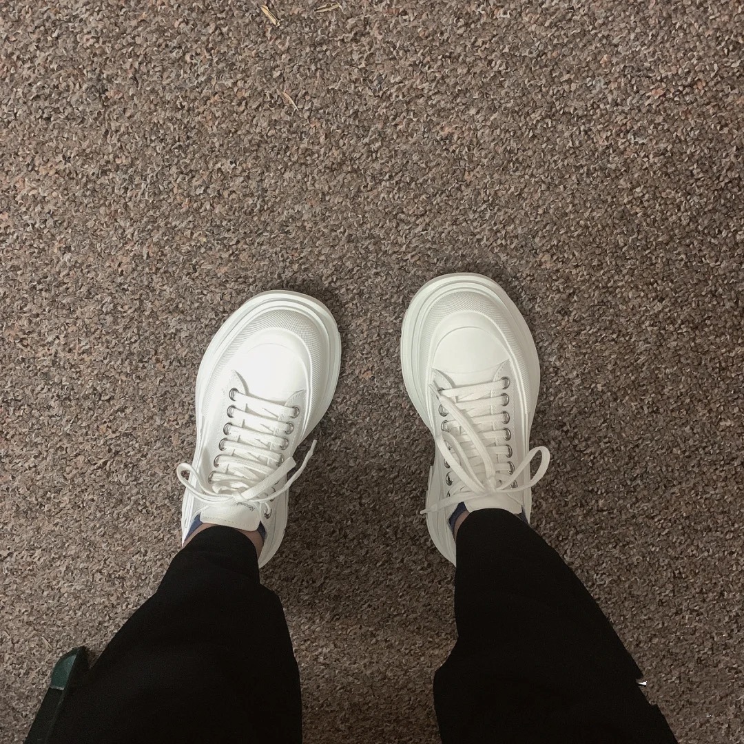 Shop Alexander Mcqueen Tread Slick Low-top Sneakers In White