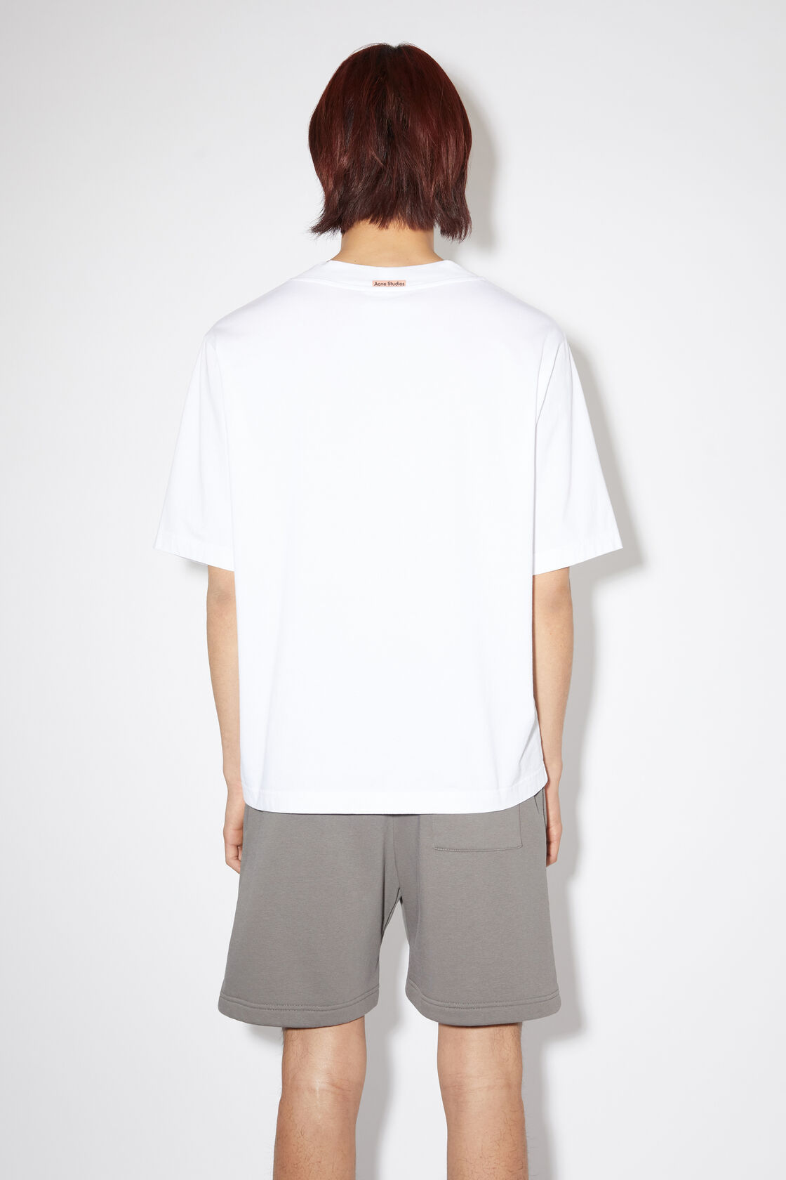 Acne Studios Logo-tag Cotton T-shirt In White