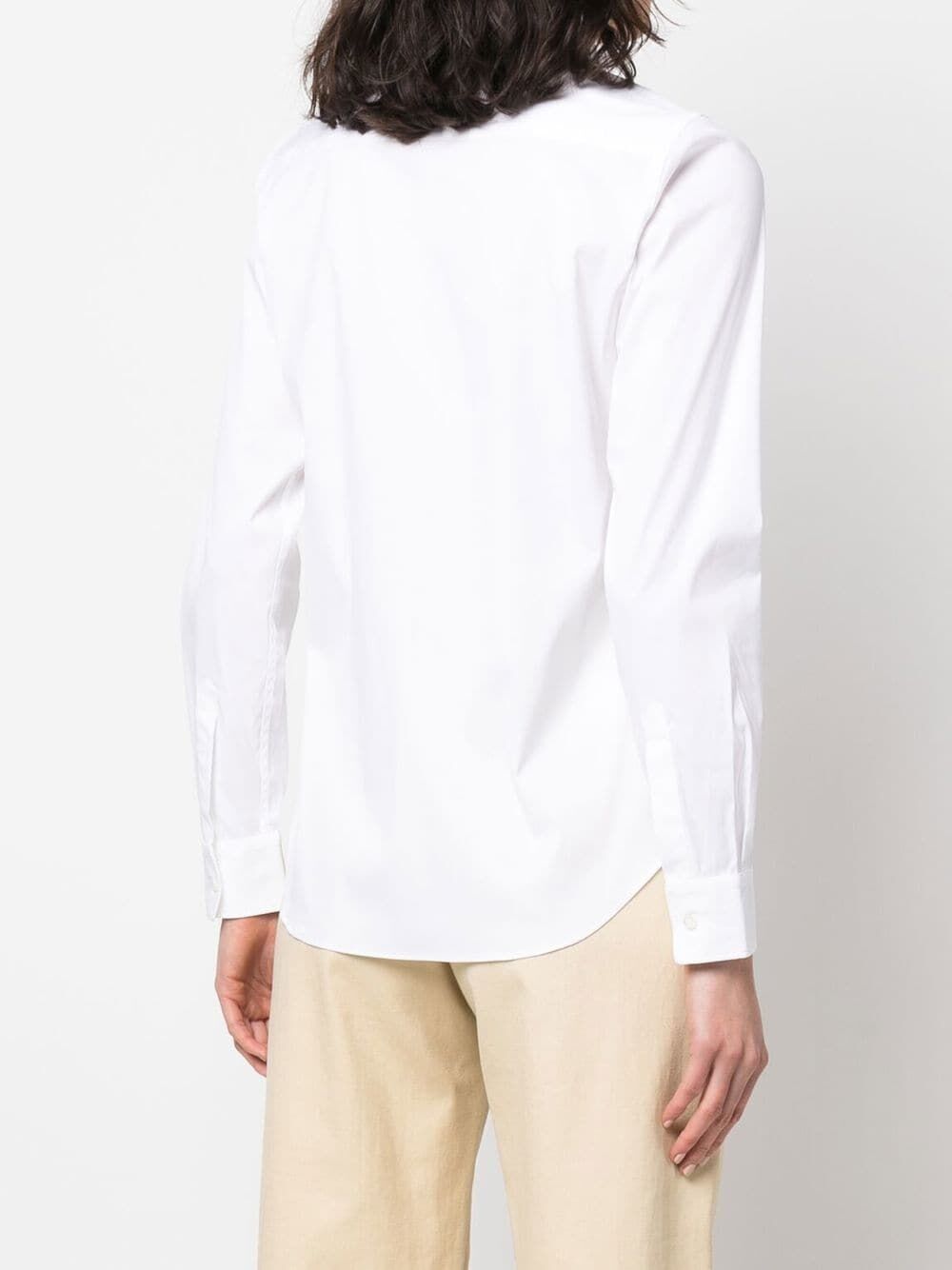 Aspesi Long-sleeved Lapel Shirt In White