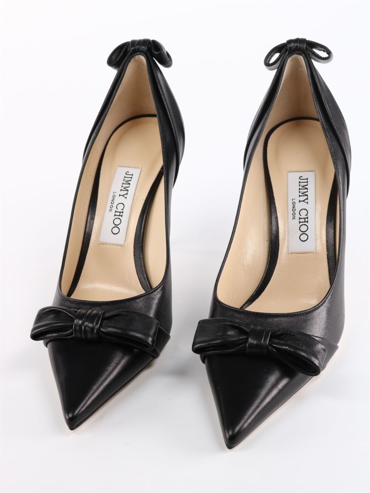Jimmy Choo Black Pointed High Heels In Black