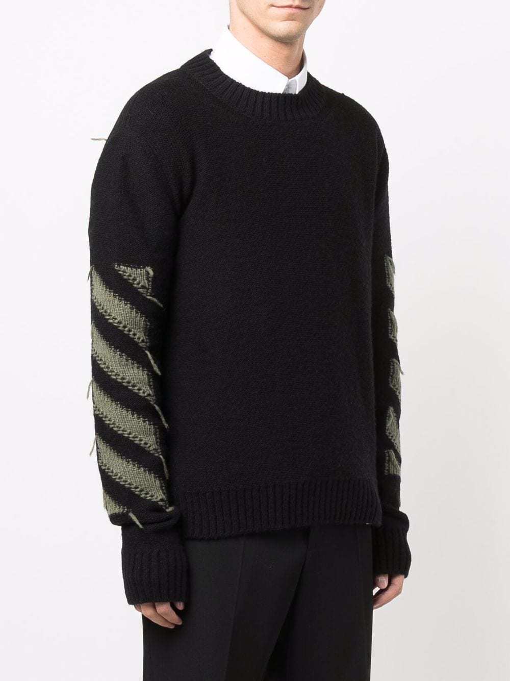 Off-white Arrows Motif Knitted Jumper In Black
