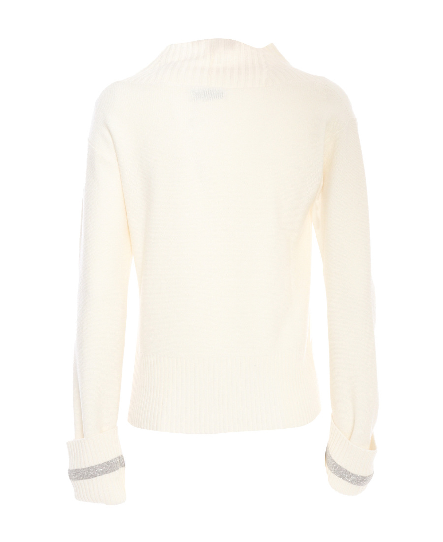 Fabiana Filippi High Neck Knitted Jumper In White