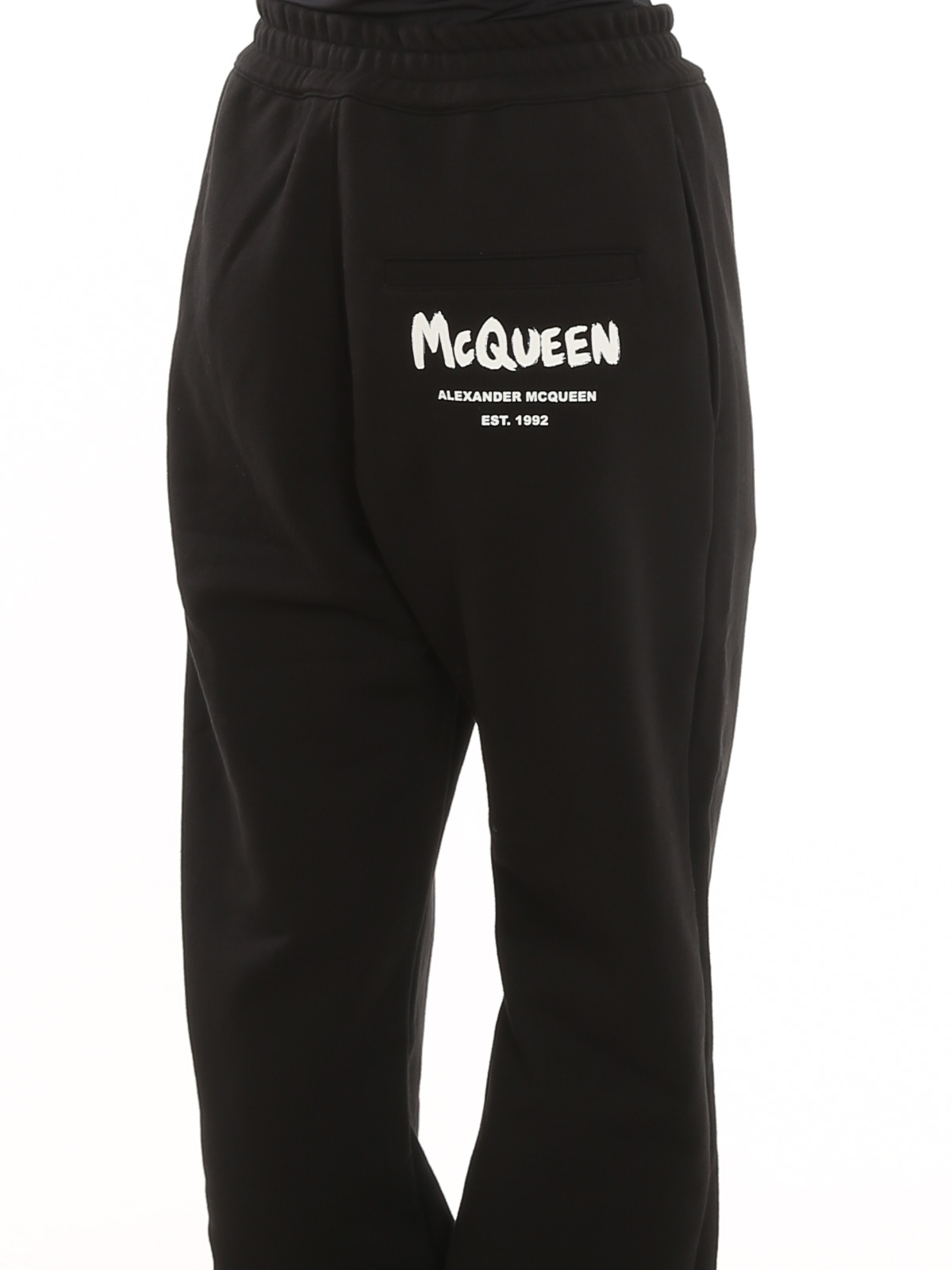 Alexander Mcqueen Logo-print Track Pants In Black