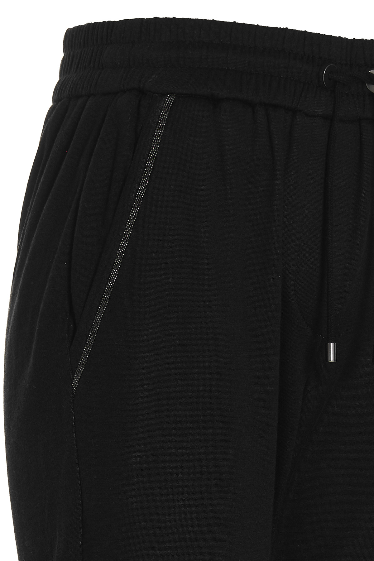Brunello Cucinelli Monili-detail Drawstring Track Pants In Black