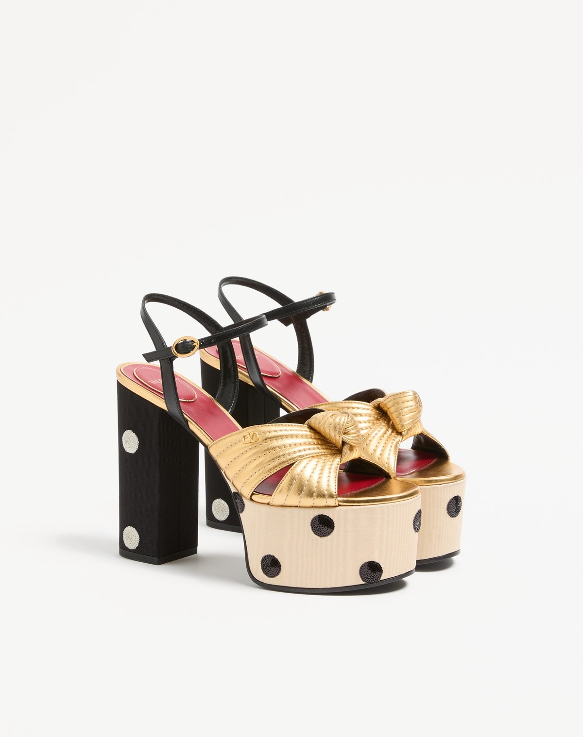 Valentino Platform Sandals With Chunky Heels In Black