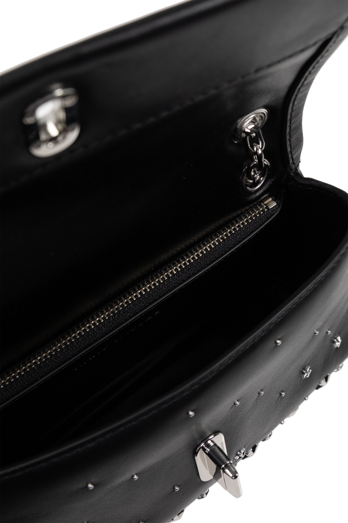 Marc Jacobs The Star Embellished Dual Chain Shoulder Bag In Black