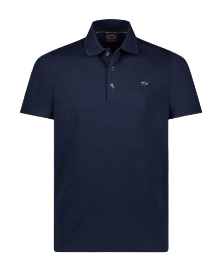 Paul & Shark Polo In Cotone Piqué In Black