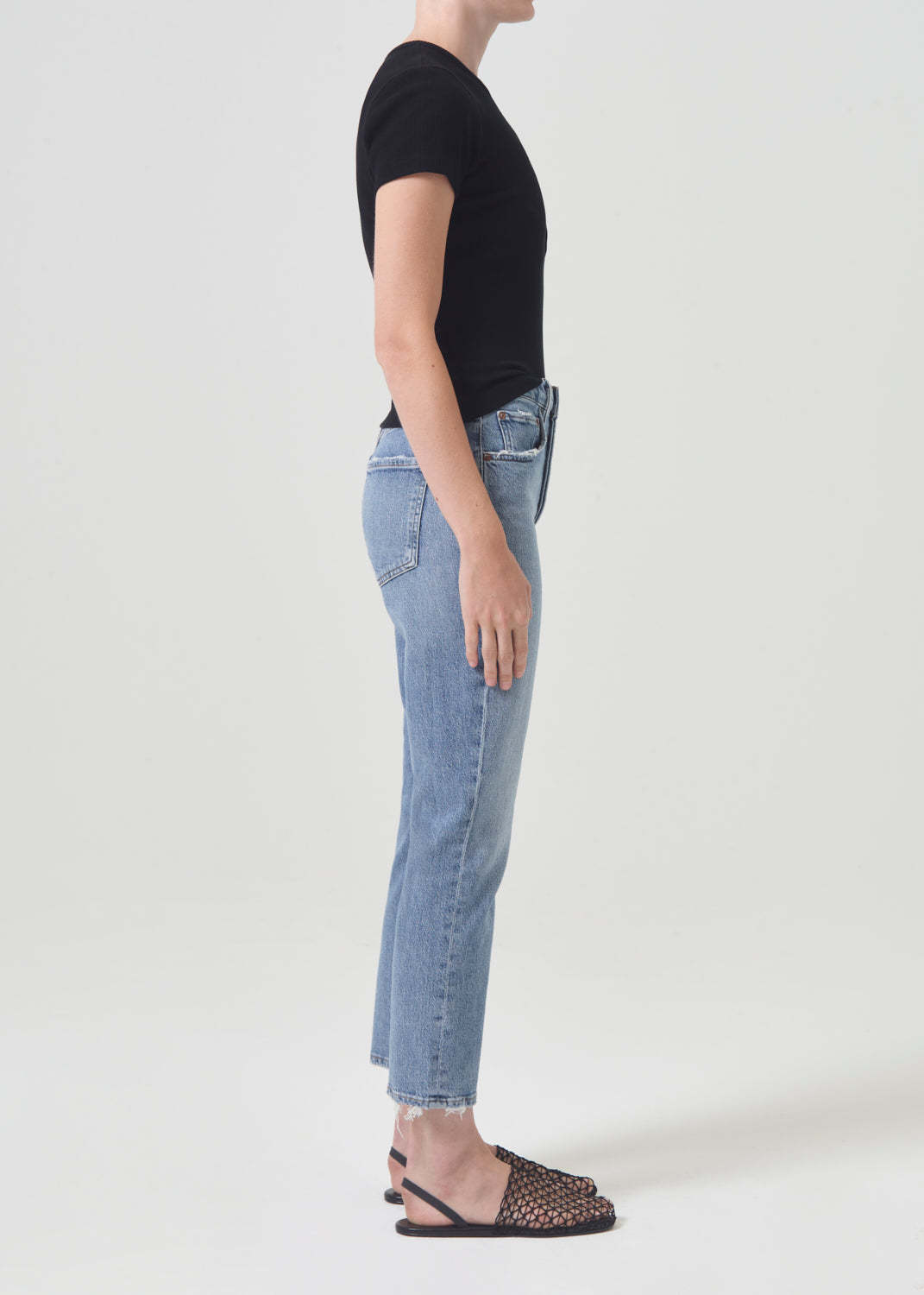 Agolde Riley Straight Leg Jeans In Blue