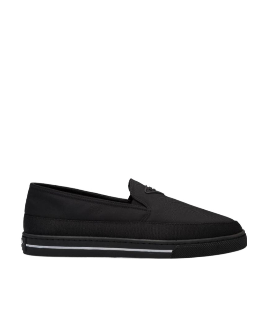 Prada Nylon Slip-on Sneakers In Black