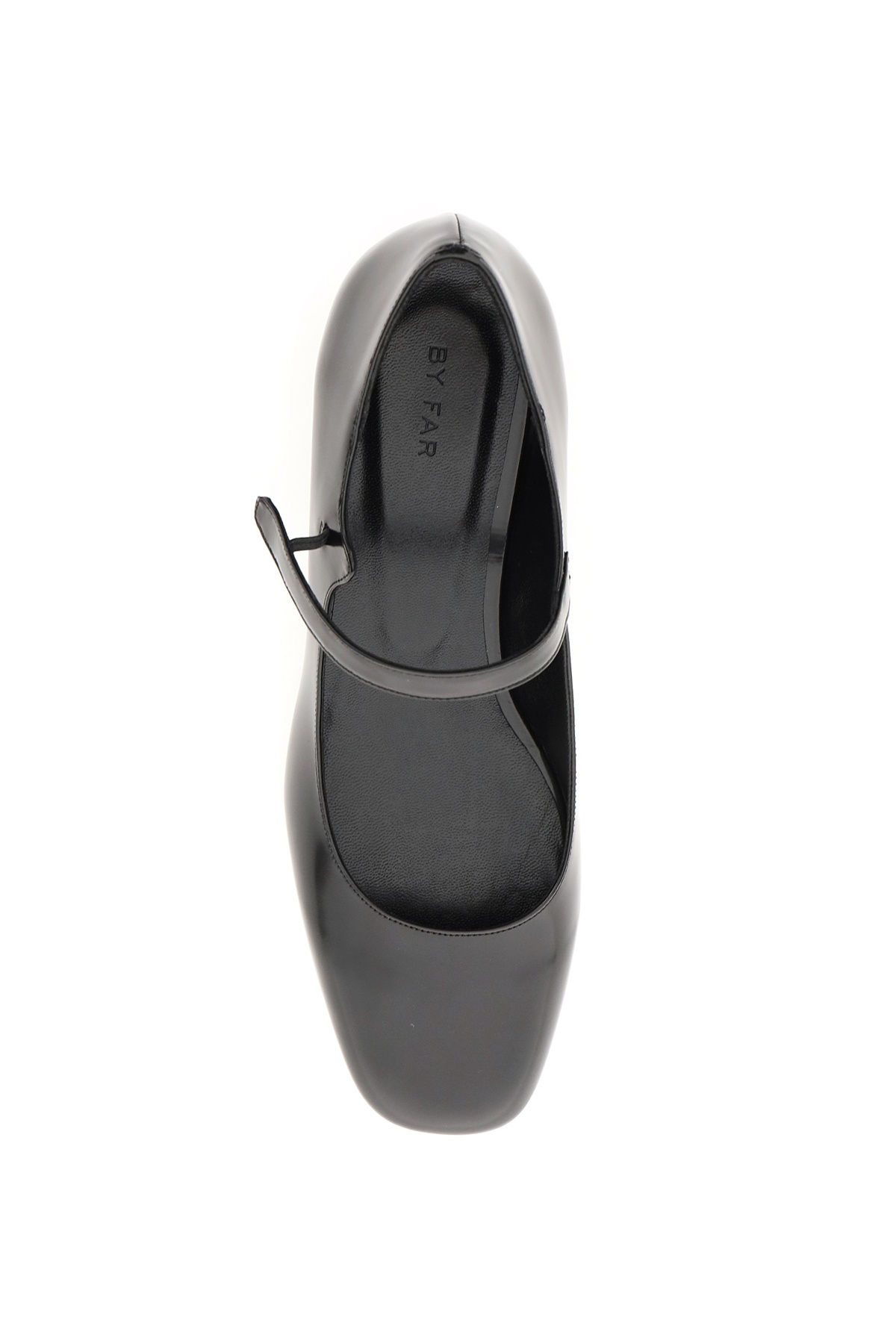 By Far Ginny 45mm Leather Mary Jane Pumps In Black