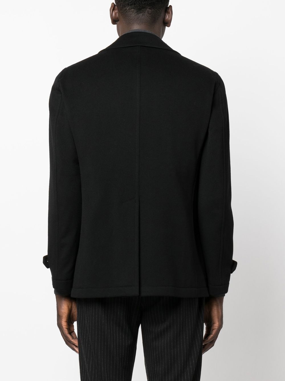 Shop Tagliatore Monaco Double-breasted Jacket In Black