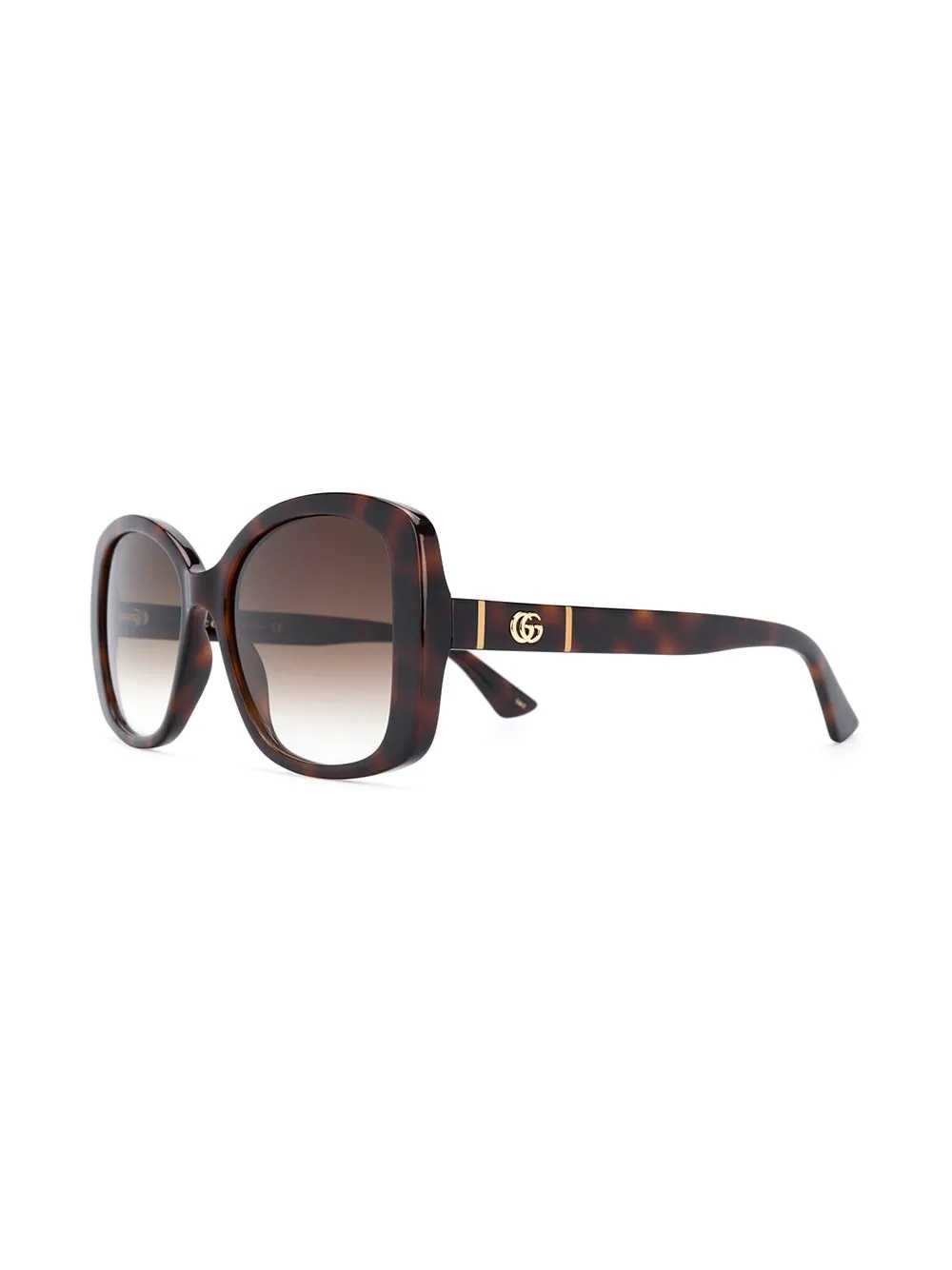 Gucci Double G Square-frame Sunglasses In Black