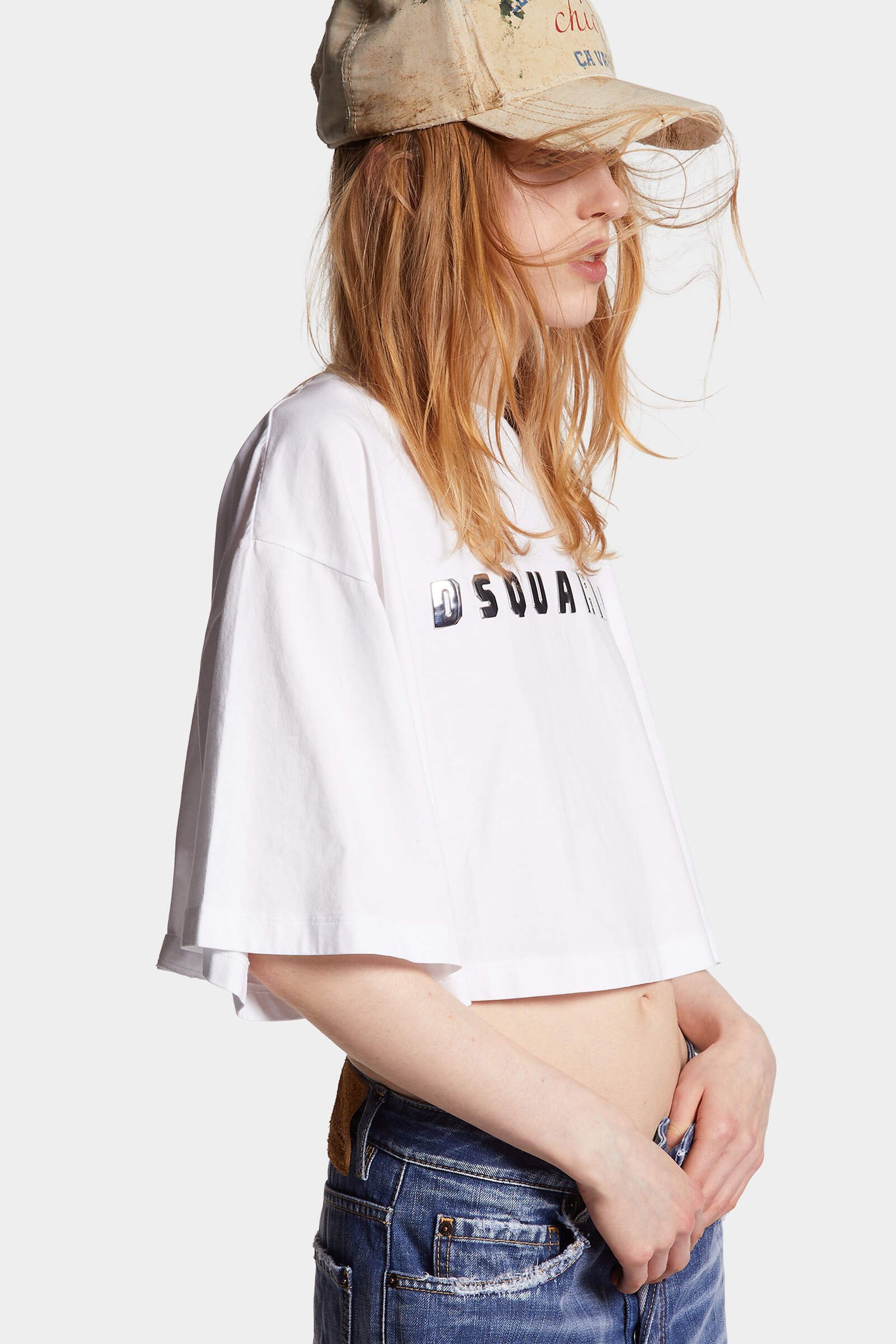 Dsquared2 Short Loose T-shirt In White
