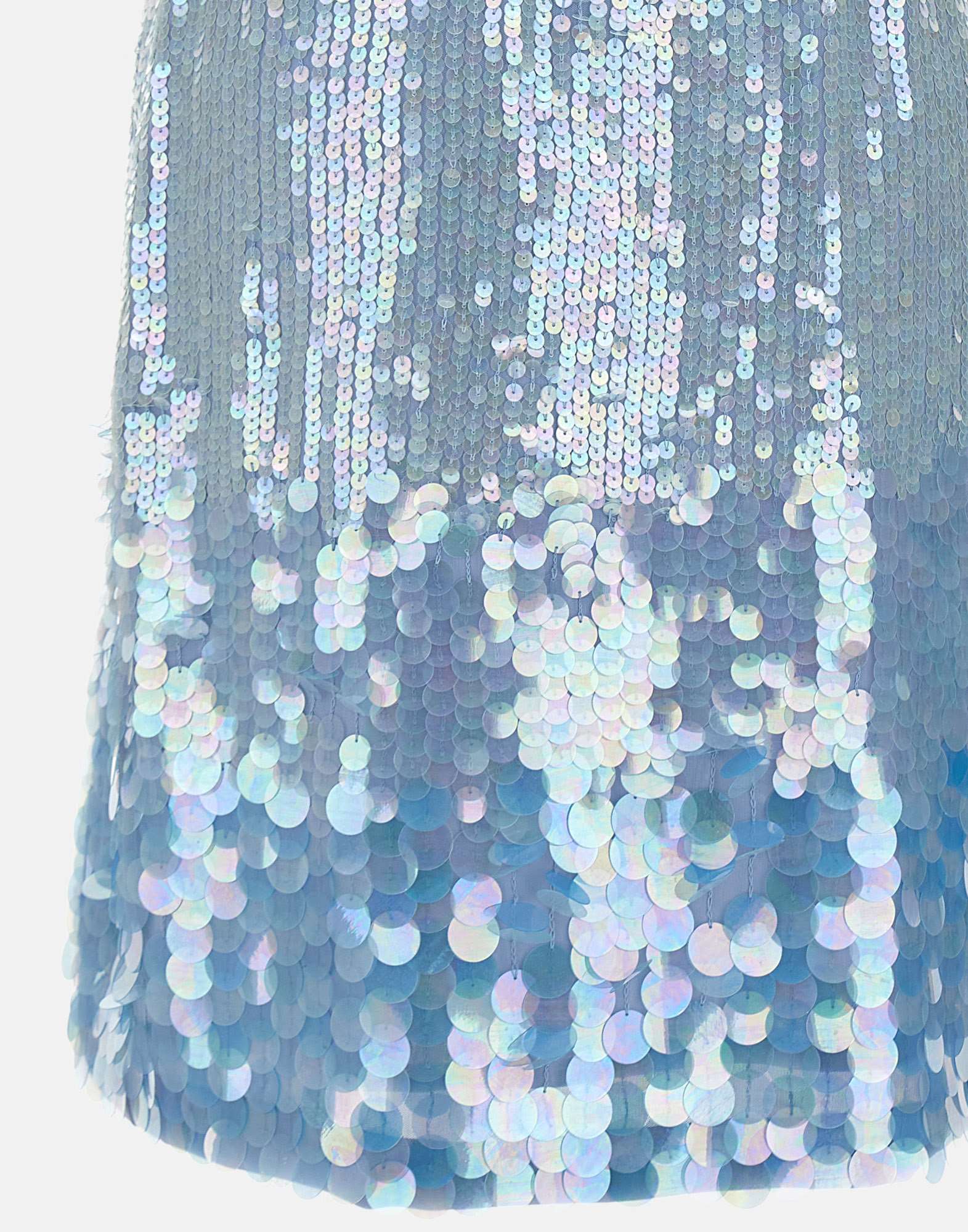 P.a.r.o.s.h Iridescent Sequin-embellished Mini Dress In Blue