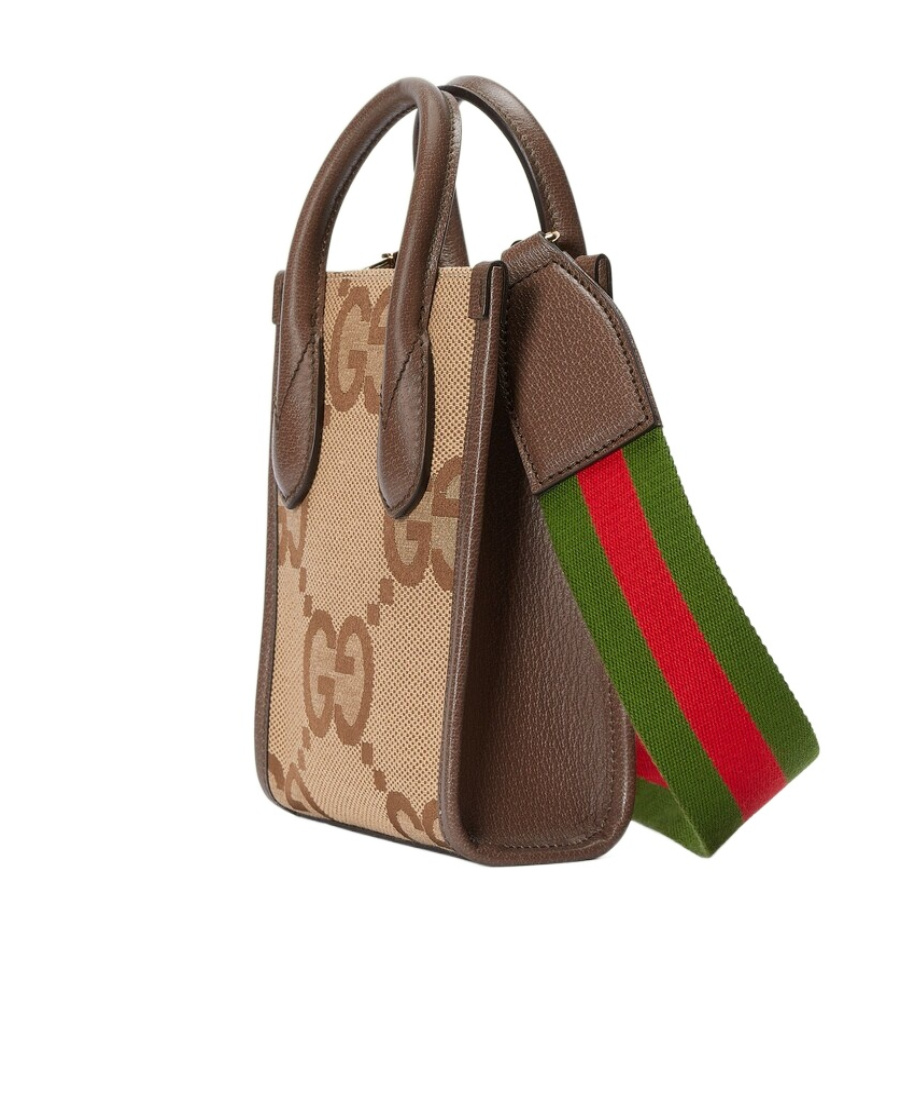Gucci Jumbo Gg Mini Tote Bag In Brown