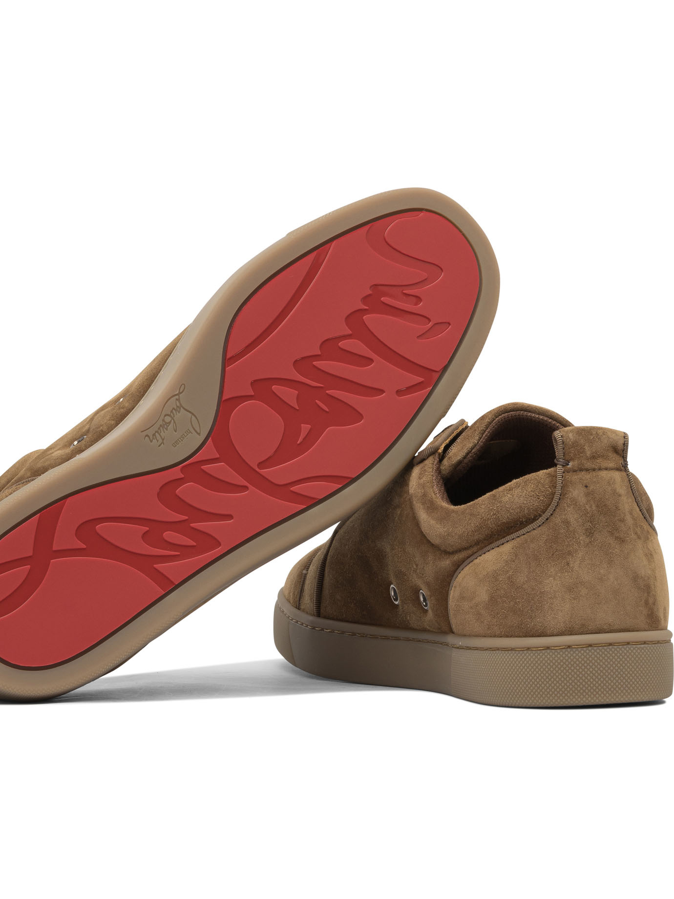 Christian Louboutin Low-top Sneakers In Brown