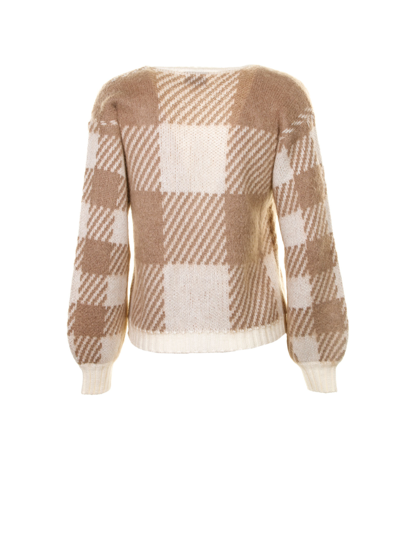 Woolrich Cardigan With Check Pattern In Brown
