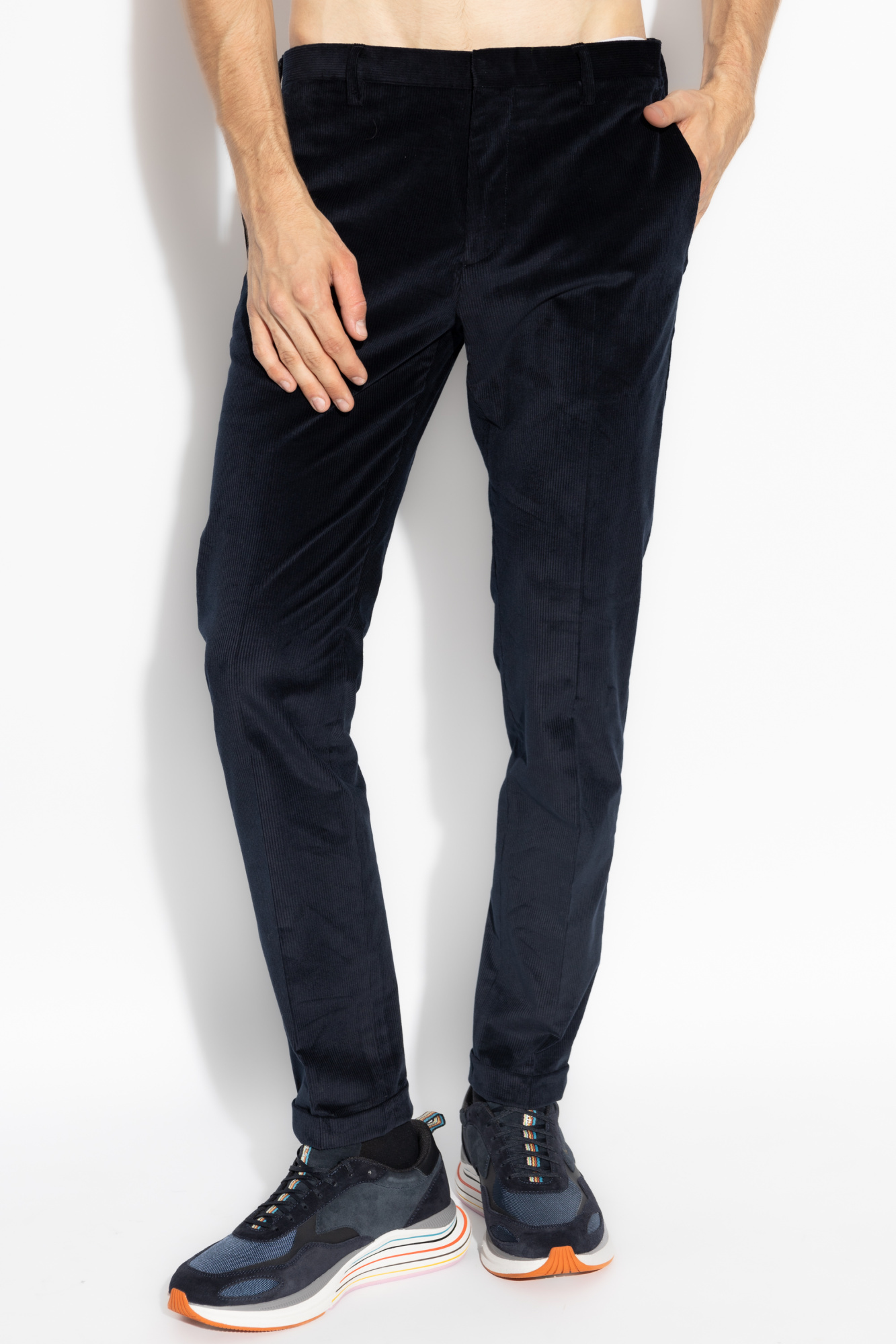 PAUL SMITH LOW-RISE CORDUROY TROUSERS