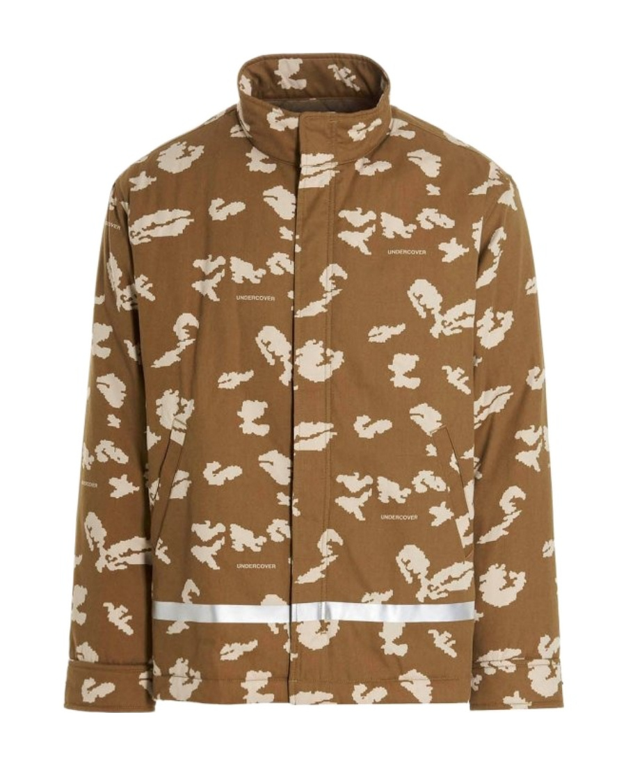 Undercover All-over Logo Light Jacket In Brown
