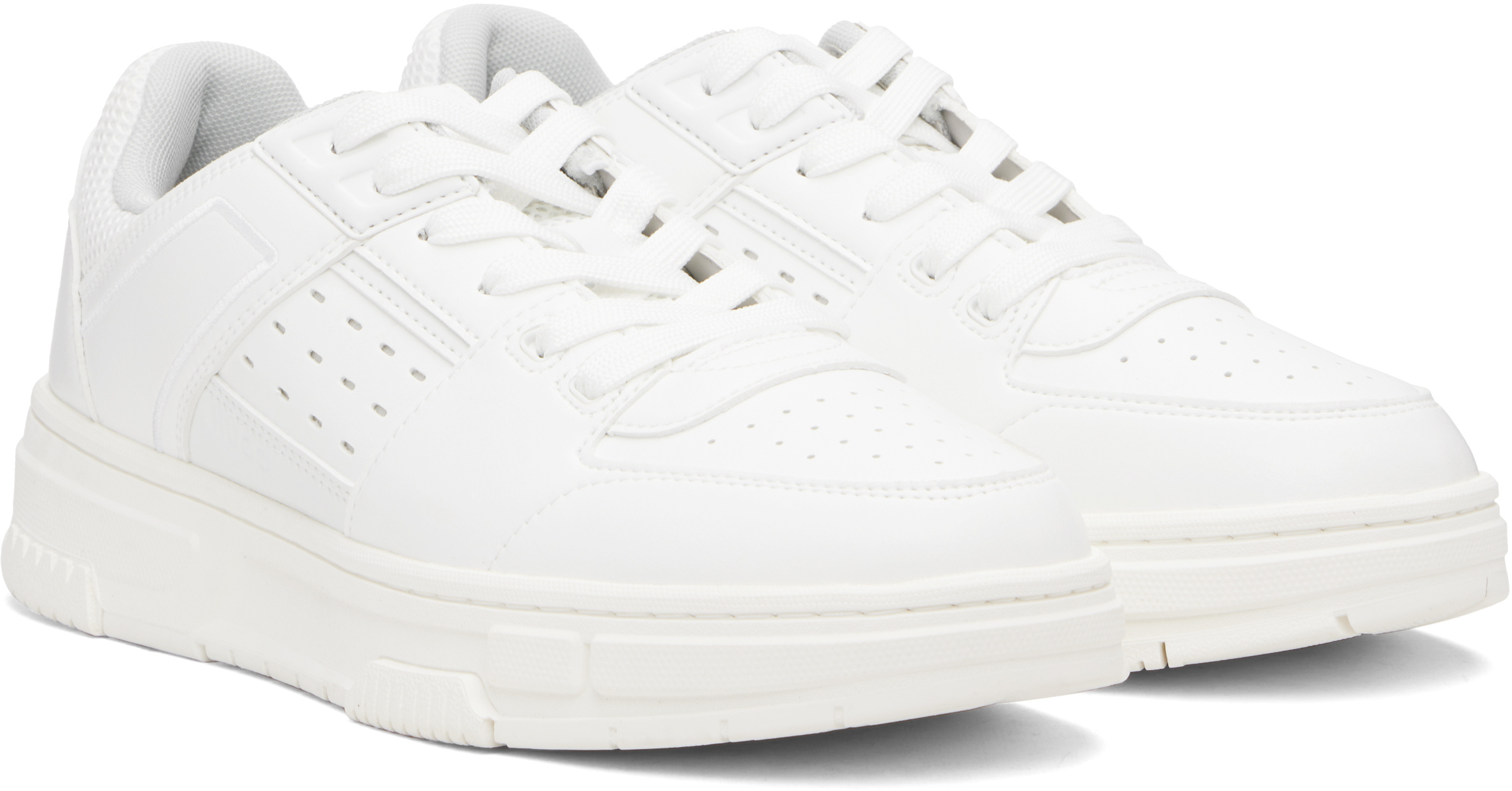Hugo Boss Perforated-panel Sneakers In White