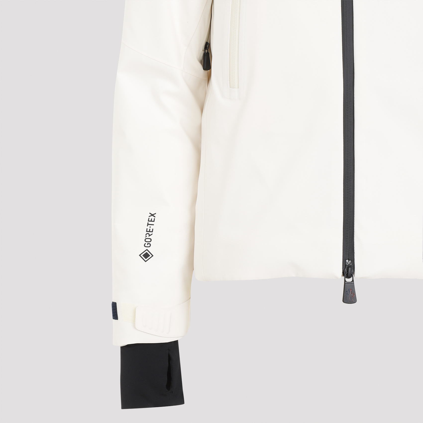 Moncler Logo Down Jacket In White