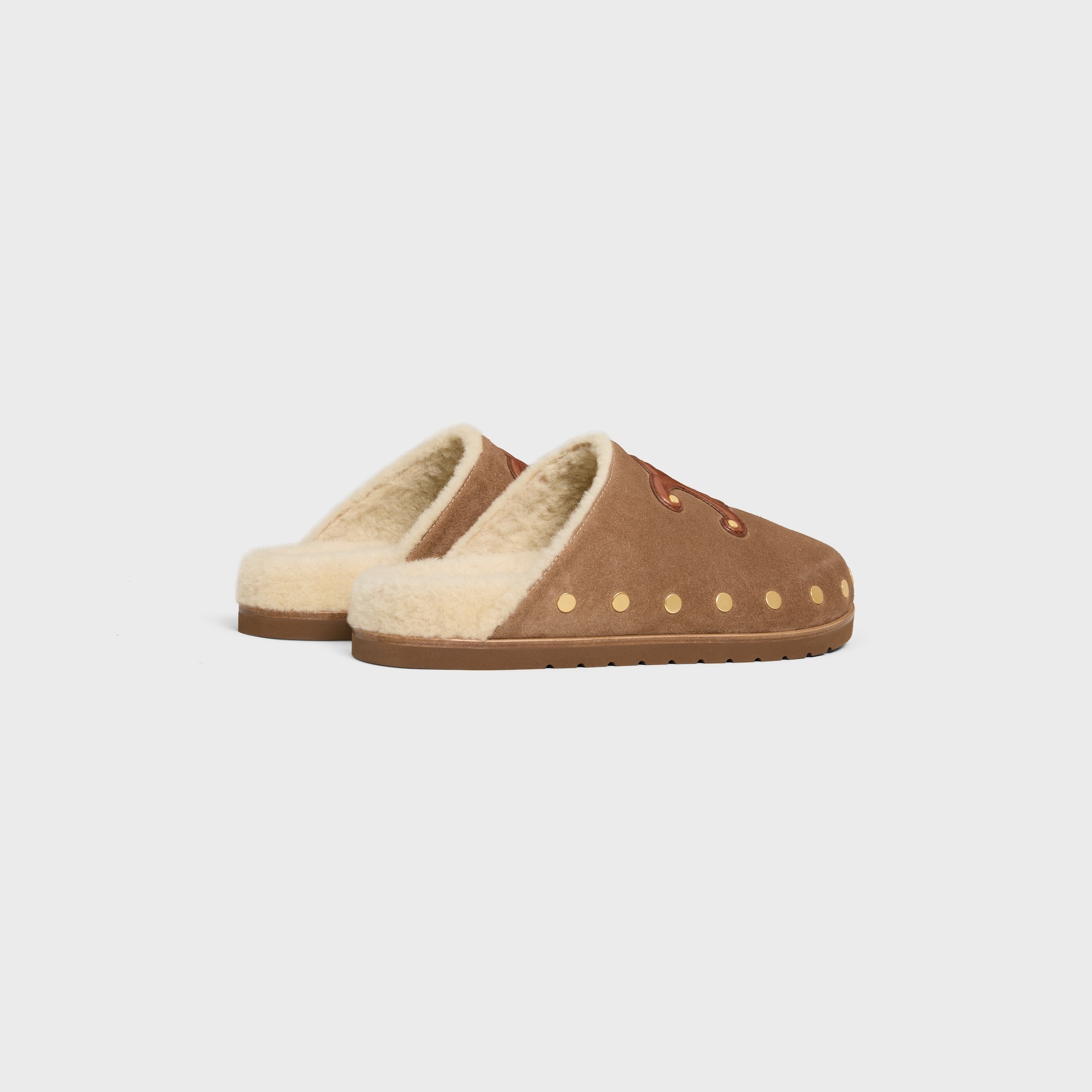 Celine Pitea Clog In Calfskin In Brown