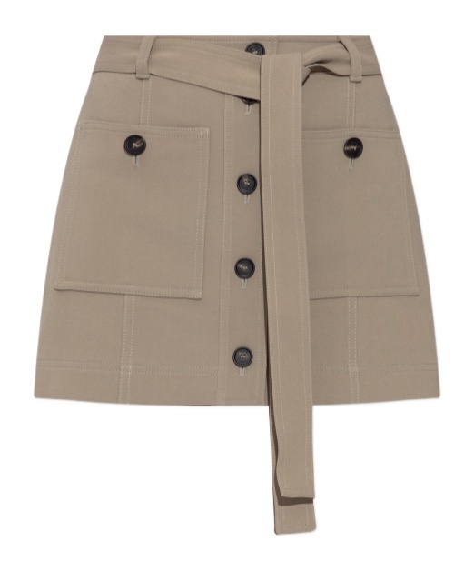 Ferragamo Skirt With Pockets In Brown