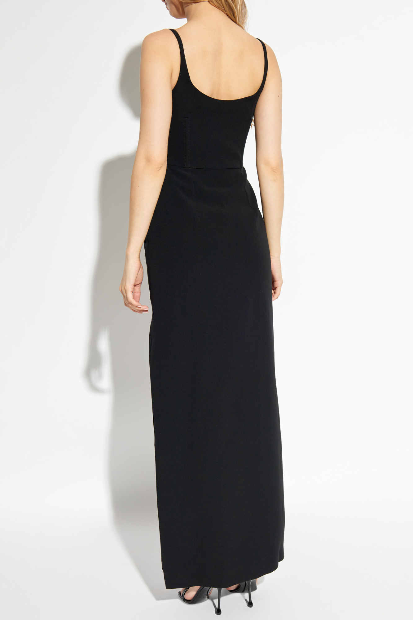 Versace Cocktail Dress With Medusa Details In Black