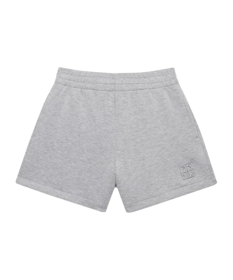 Shop Anine Bing Logo Shorts In Gray