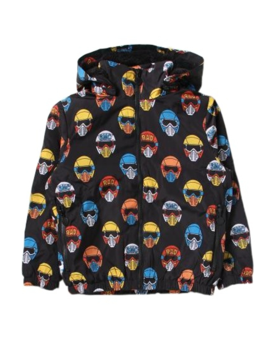 Stella Mccartney Hooded Printed Casual Jacket In Black