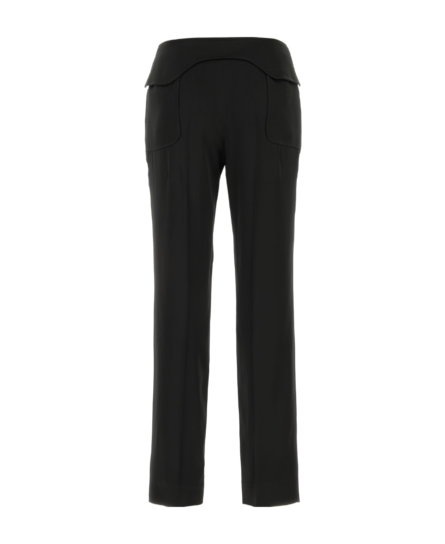 Tom Ford Pressed-crease Tapered-leg Trousers In Black