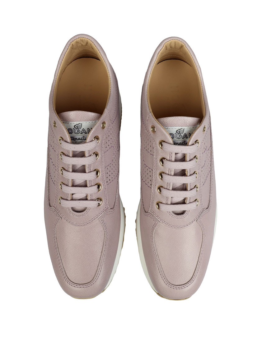 Hogan Interactive Leather Sneakers In Pink