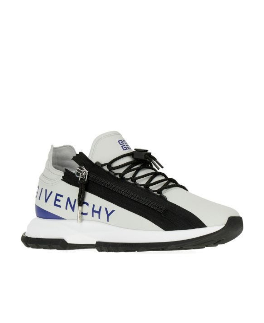 Givenchy Spectre Runner Sneakers In 4g Synthetic Fiber With Zip In Grey Black