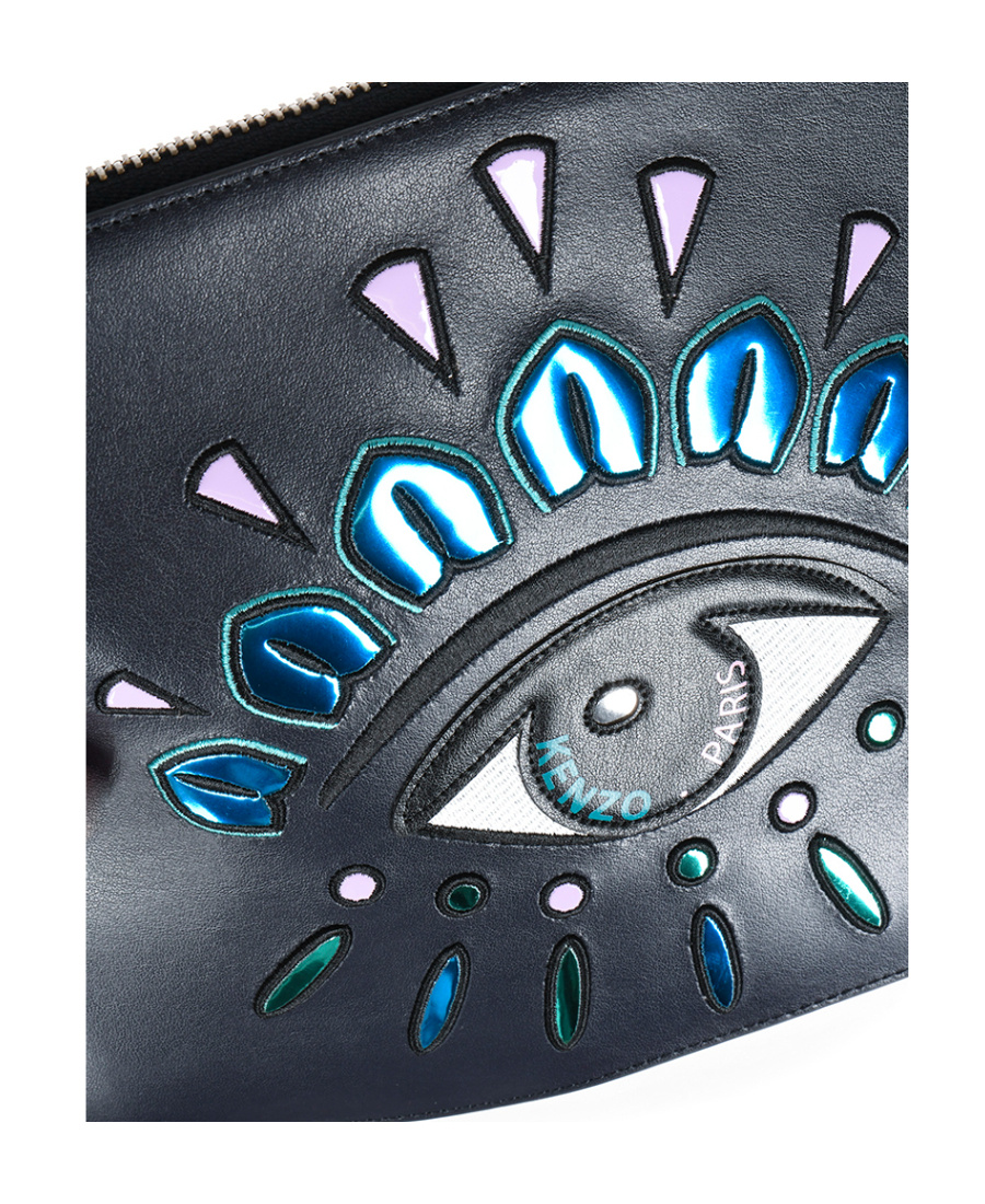 Kenzo Printed Pattern Handbag In Black