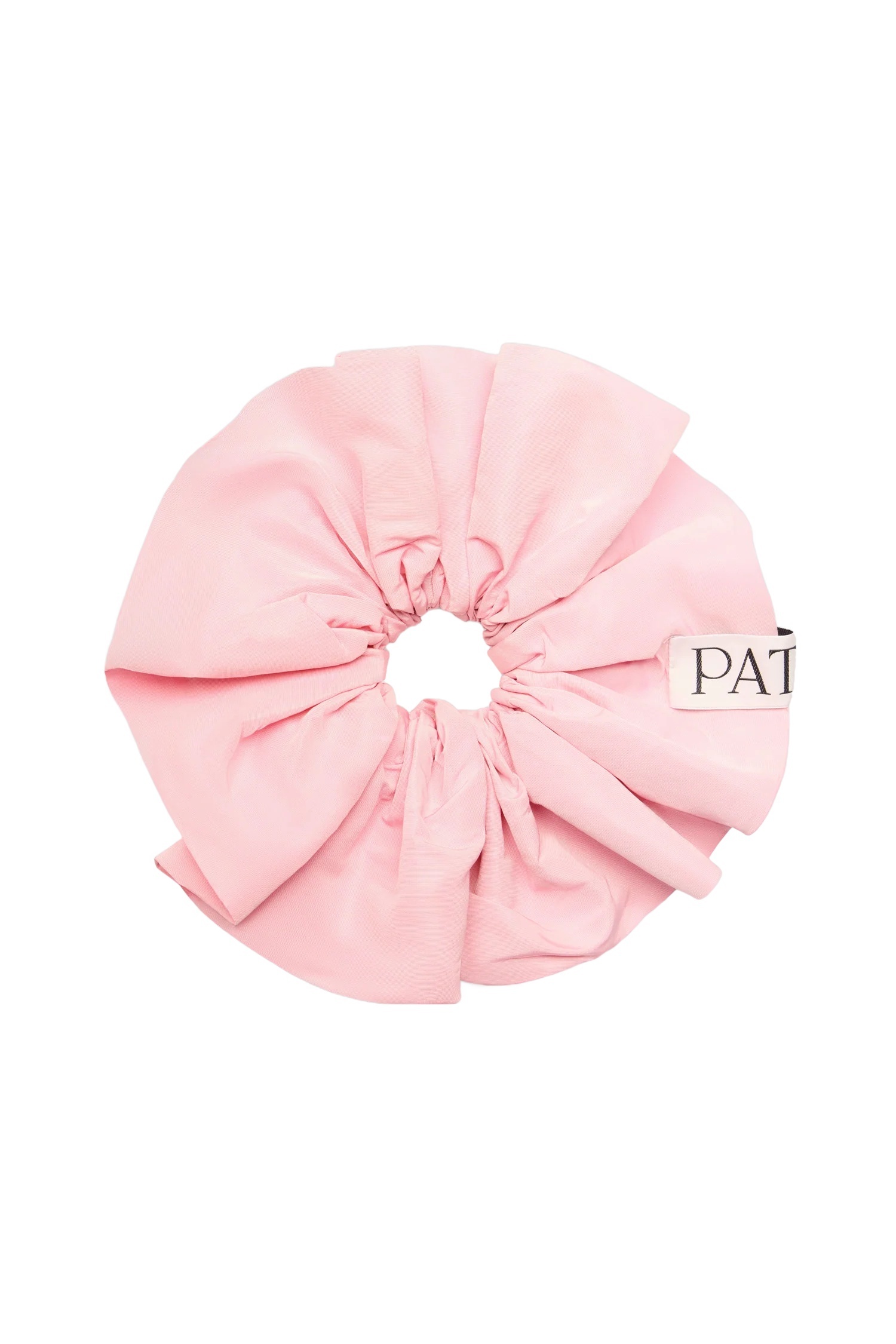 Patou Volume Scrunchie In Recycled Ottoman Faille In Primrose Pink
