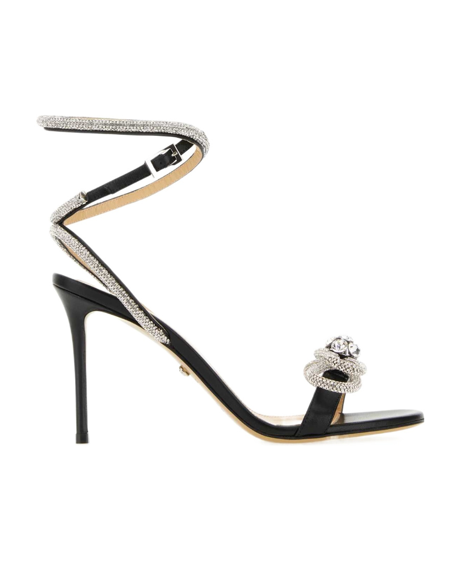 Mach&mach Double Bow 95mm Sandals In Black
