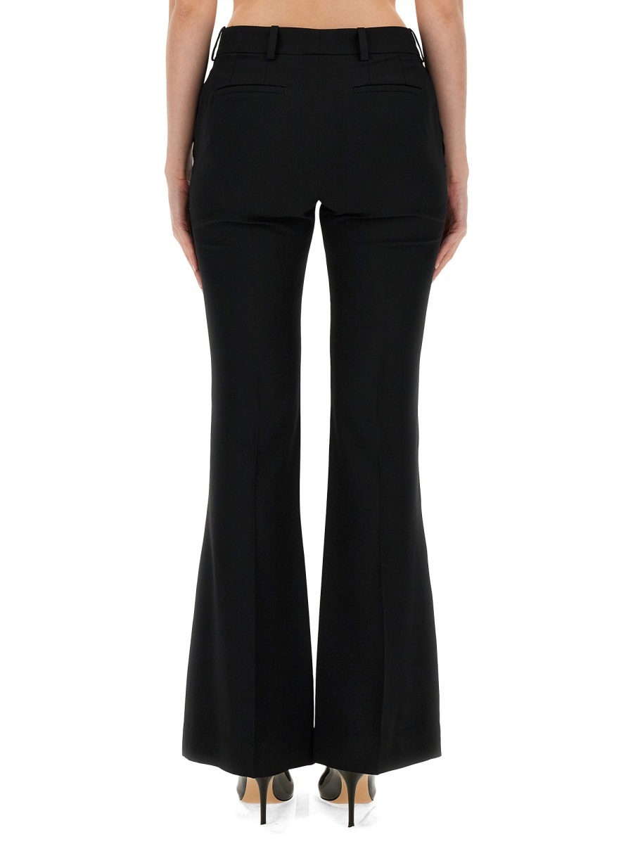 Nina Ricci Flared Leg Trousers Belt Loops In Black