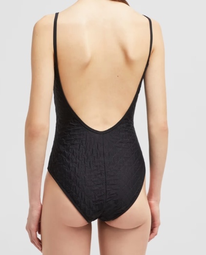 Moncler Maillot De Bain À Matelassage En Losanges In Black
