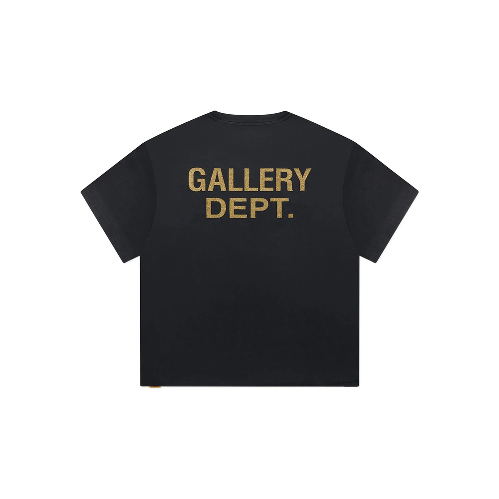 Gallery Dept. Big Reaper Glittered Printed Cotton-jersey T-shirt In Black