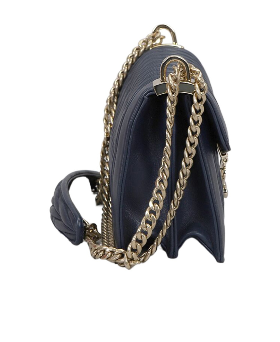 Miu Miu Miu Confidential Logo Shoulder Bag In Blue