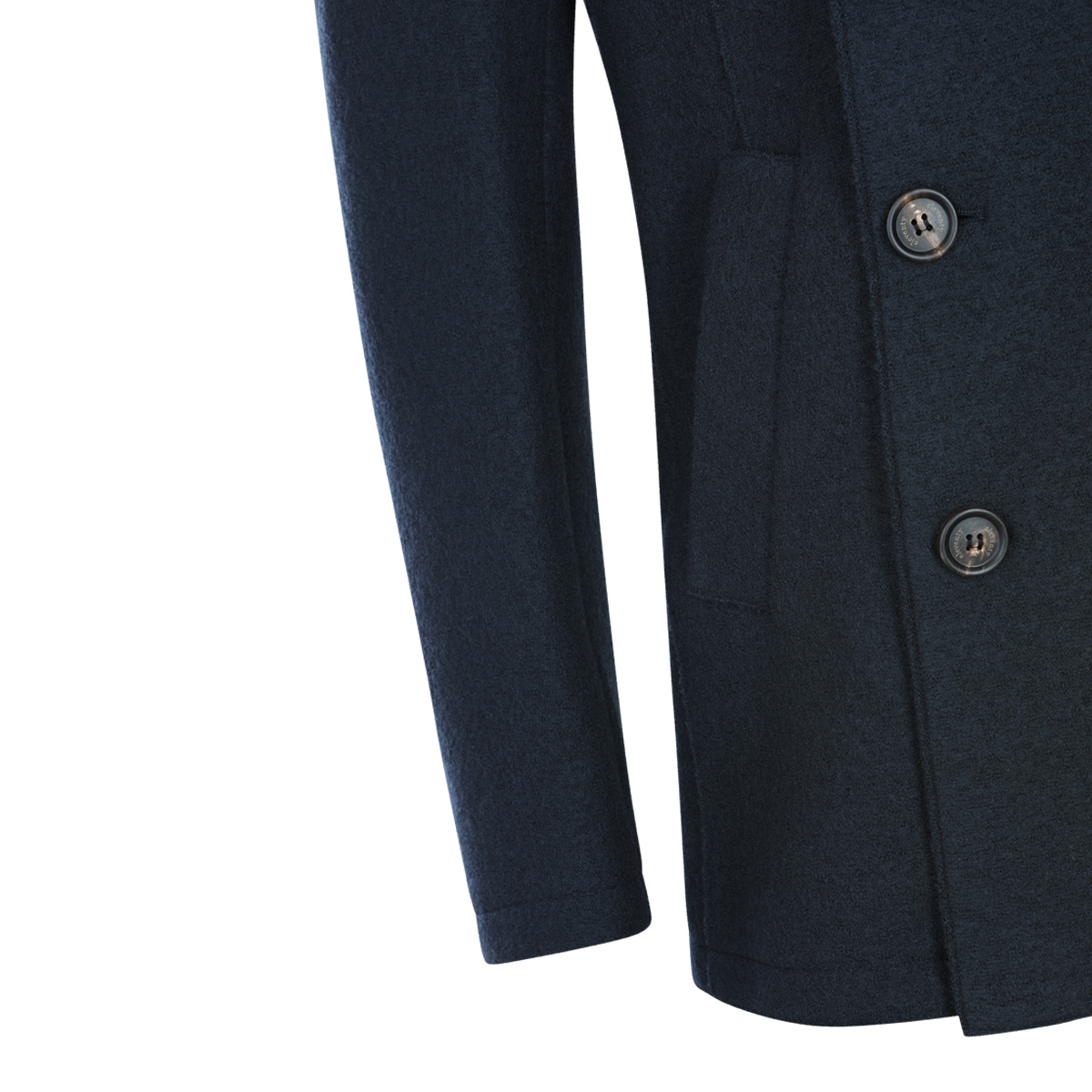 Eleventy Double-breasted Wool Coat In Blue