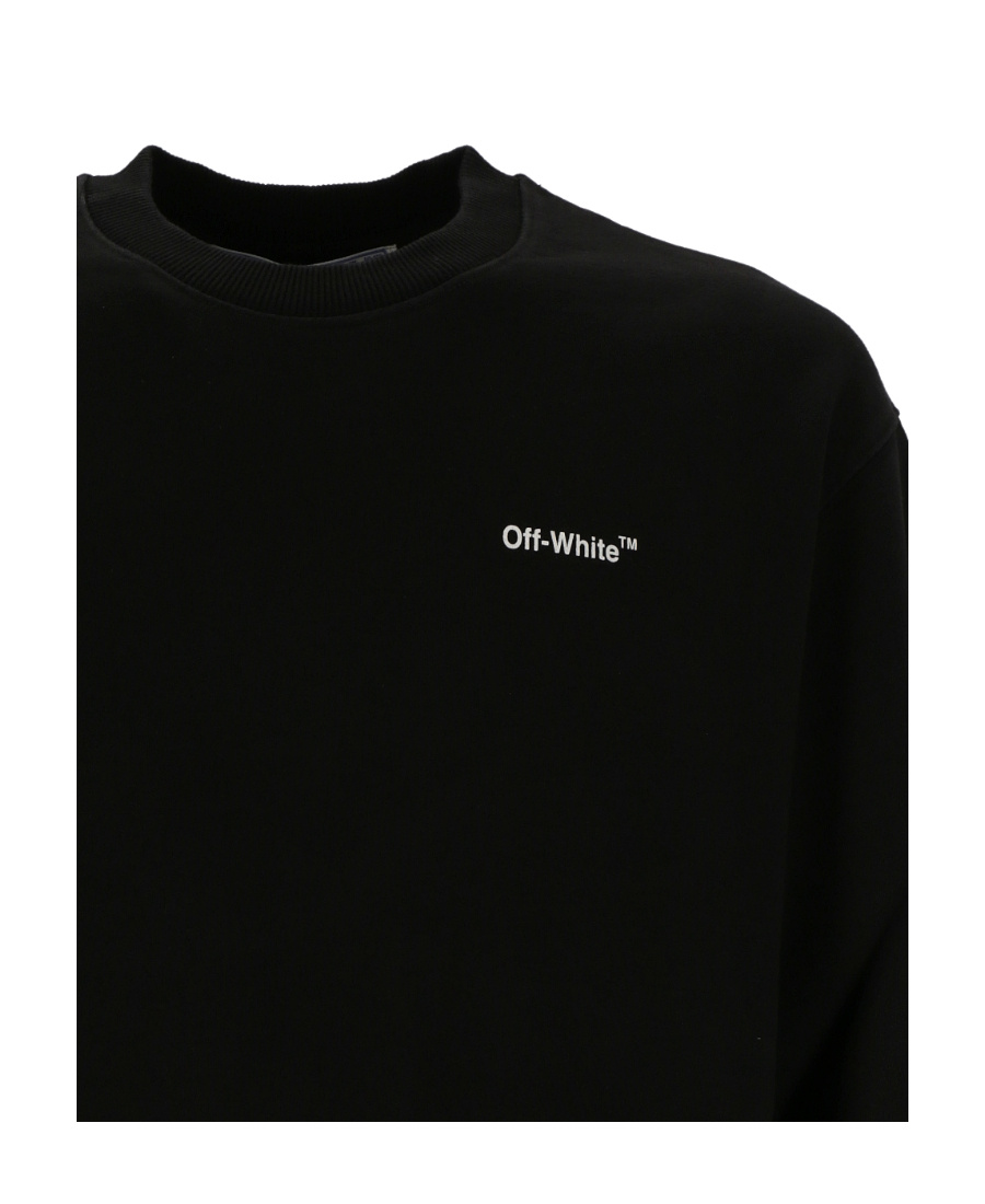 Off-white Chain-link Arrow Sweatshirt In Black