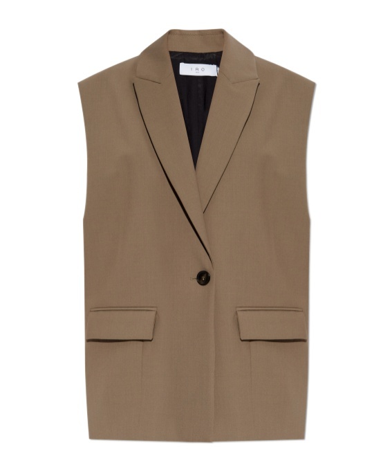 Iro Sleeveless Vest In Brown